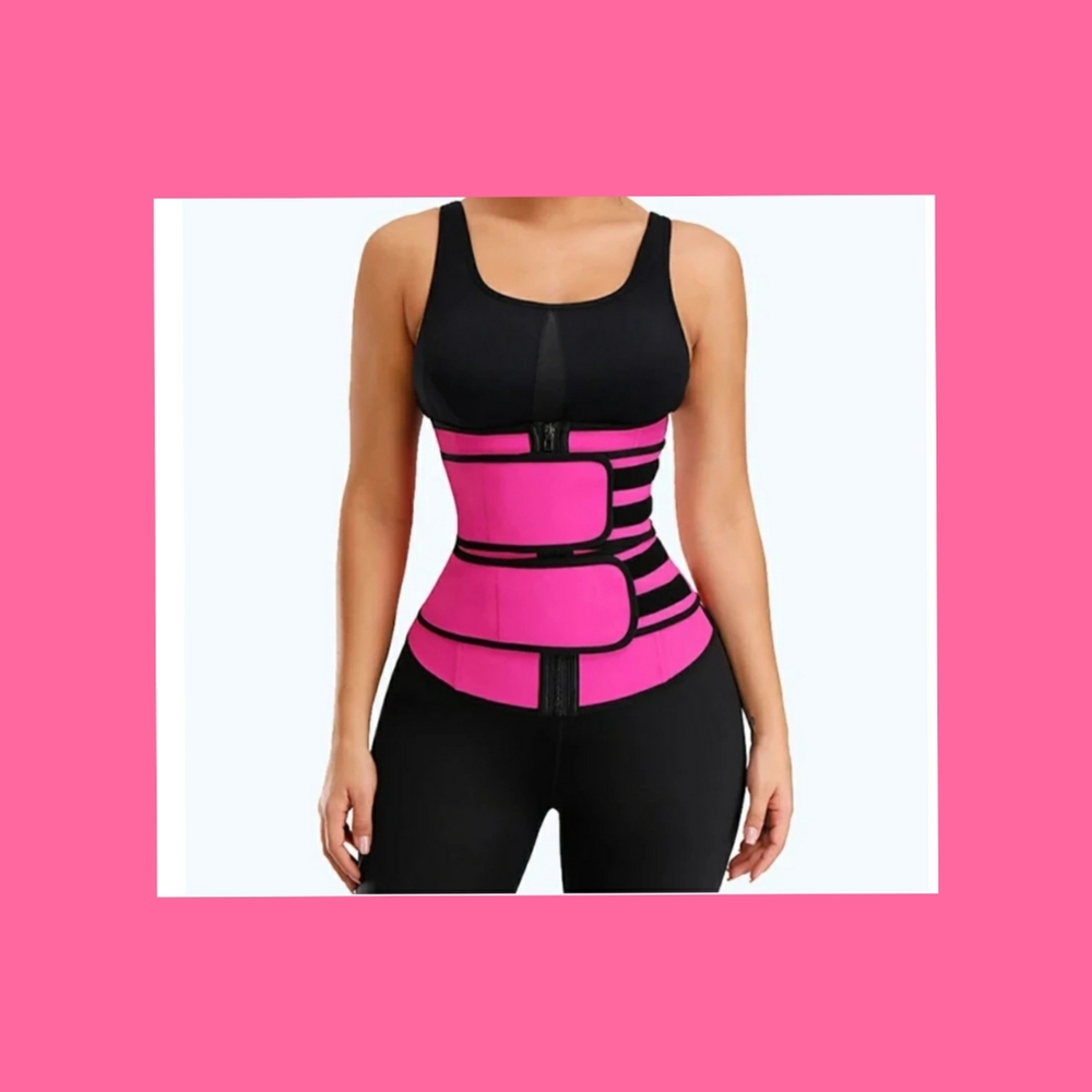 Neoprene double strap waist trainer